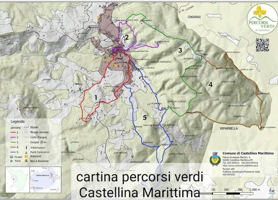 Appartamento Bellavista Castellina Marittima Eksteriør billede